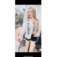 ราคา เสื้อเชิ้ตแขนยาว สกรีน BB ทูโทน อก 40 ยาว 26 นิ้ว ผ้าไหมอิตาลี (21440425466)