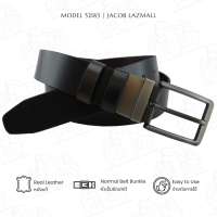 ราคา JACOB เข็มขัดหนังสีดำ สีน้ำตาล BLACK BROWN รุ่น 52183 (17647703536)