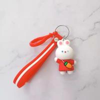 ราคา 3x5 5ซม การ์ตูน PVC แครอท พวงกุญแจกระต่าย พวงกุญแจคู่ เครื่องประดับกระเป๋า จี้กระต่ายน่ารัก (18815454220)
