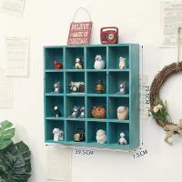 ราคา ชั้นวางของติดผนังกล่องเก็บของติดผนังแบบแขวนผนังชั้นแขวนตกแต่งผนังลายสก๊อตไม้แท้แบบไม่เจาะรูสไตล์วินเทจสำหรับวางบนโต๊ะ (20034457895)