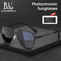 ราคา LouisWill แว่นตากันแดดโพลาไรซ์แฟชั่นแว่นกันแดดผู้ชยโฟโตโครมิกแว่นกันแดด UV400แว่นกันแดดลำลองสำหรับผู้ชายแว่นสายตาขับรถเปลี่ยนสีได้อัตโนมัติโฟโตโครมิก (21416501534)