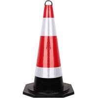 ราคา กรวยจราจร กรวย กรวยพลาสติก แถบสะท้อนแสง 2 แถบ Traffic Cone 70 Cm กรวยยาง ความสูง 70 ซม (21256736927)