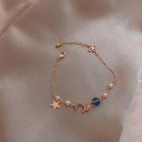 ราคา สร้อยข้อมือจี้รูปดาวและดวงจันทร์สไตล์เกาหลีสำหรับผู้หญิง (7736915853)
