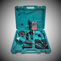 ราคา MAKITA ชุดสว่าน5 8 เจียรมือ4 พร้อมอุปกรณ์ รุ่น DK1151 สีเขียว (362147945)