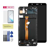 ราคา หน้าจอแสดงผล A750FN DS A750F A750พร้อมกรอบอะไหล่ประกอบหน้าจอสัมผัสดิจิทัลสำหรับ Samsung Galaxy A7 2018 (21357011457)