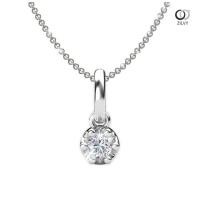 ราคา ZILVY สร้อยคอทองคำขาว 18K พร้อมจี้เพชร 0 10 กะรัต น้ำร้อย พร้อมใบรับรอง P039 (20233840530)