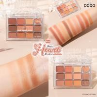 ราคา โอดีบีโอ อายแชโดว์พาเลท 12สี เนื้อแมทและชิมเมอร์ 8g OD2019 odbo Real Heart Color Pallette (21313424824)