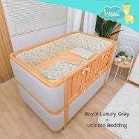 ราคา Idawin เตียงเด็ก เตียงนอนเด็ก รุ่น Royal Luxury 9 In 1 Bed ใช้ได้ตั้งแต่แรกเกิดถึง18 ปี (20577033725)