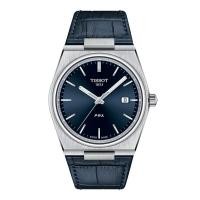 ราคา Tissot PRX ทิสโซต์ พีอาร์เอ็กซ์ สีน้ำเงิน สายหนังสีน้ำเงิน T1374101604100 นาฬิกาผู้ชาย (14963696834)