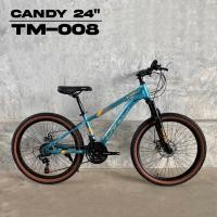 ราคา จักรยานเสือภูเขา Candy รุ่น TM 008 24นิ้ว 21SP แถมฟรีไฟหน้า ท้าย มีจัดส่งพร้อมขี่เป็นคัน 100 รับประกัน (20211765107)