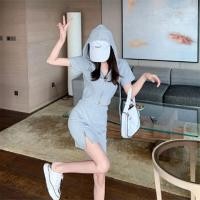 ราคา Du Yan ชุดสองชิ้นเสื้อเอวลอยกระโปรงสูทซิปผู้หญิงกระโปรงสั้นสะโพกแยก (18093178882)