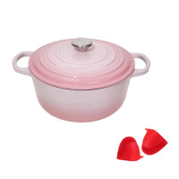 ราคา Enamel cast iron pots Cast Iron Dutch OvenBread Baking Pot with Self Basting Lid Porcelain Enameled Surface Cookware Pot Kitchen Dining Cookware Pots Pans Enamel Cast Iron Dutch Oven (18519048152)
