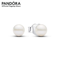 ราคา Pandora Silver Sterling Treated Freshwater Cultured Pearl Stud Earrings (21405783601)