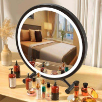 ราคา BaanD กระจกแต่งหน้า กระจกกลมตั้งโต๊ะ กระจกแต่งหน้าไฟ LED กระจกกลม กระจกตั้งโต๊ะ กระจกมินิมอล กระจกพร้อมฐานตั้ง กระจกโต๊ะเครื่องแป้ง Mirrors (20565943311)