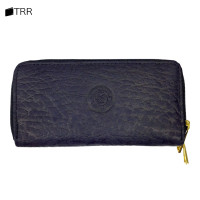 ราคา THAILEATHERGOODS กระเป๋าสตางค์หนังวัวแท้ ลายหนังช้าง ทรงยาว กระเป๋าตังค์ ซิปรอบคู่ (14324169696)