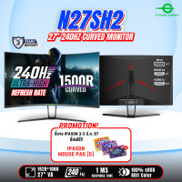 ราคา TITAN ARMY จอมอนิเตอร์ หน้าจอ รุ่น N27SH2 27 FHD 1920 1080 240Hz 1Ms VA Curved 1500R Gaming Monitor รับประกัน 3 ปี (21443790451)