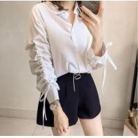 ราคา โปรโมชั่นพิเศษ เสื้อเชิ้ตแต่งช่วงแขนแบบรูด สไตล์เกาหลี (21399668244)