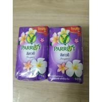 ราคา ใหญ่คุ้ม จุใจ สบู่นกแก้ว Parrot สบู่พฤกษานกแก้ว กลิ่นลีลาวดี 105 กรัม สีม่วง แพค 4 ก้อน ราคาถูก ราคา ต่อแพค (21442419424)