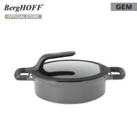 ราคา BergHOFF หม้อพร้อมฝาอะลูมิเนี่ยม Stay Cool รุ่น Gem มีรูระบายน้ำ 24 ซม สีเทา 2307422 (7953970163)