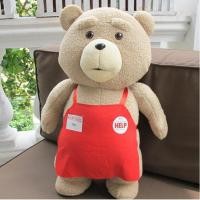 ราคา ขายดี หมอนตุ๊กตาหมีเท็ดดี้ ผ้ากันเปื้อน สีแดง ขนาด 45 ซม Ted 2 ของขวัญ สําหรับเด็ก ตกแต่งบ้าน (17559785279)