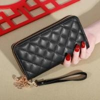 ราคา กระเป๋าสตางค์ผู้หญิงแบบยาวกระเป๋าเงินพู่ห้อยความจุ Holder arge เหรียญมีซิปคู่หนัง PU กระเป๋าเก็บเงินแบบหนีบหลายชั้น (21170809757)