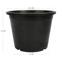ราคา กระถางต้นไม้ ขนาด 10 นิ้ว สีดำ (21401559439)