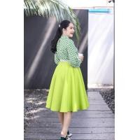 ราคา กระโปรงทรงย้วยผ้าโฟม ย้อนยุค วนิดา (21315740863)