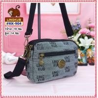 ราคา LINGKUB kk904 ผ้าทอใบเล็ก8นิ้ว กระเป๋าผู้หญิง กระเป๋าสะพาย 5ช่องซิป (16954743271)