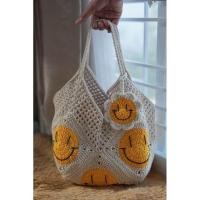 ราคา OngtongHM DIY กระเป๋าถักเชือกฟอกยิ้มหวาน แถมฟรีที่ห้อยหน้ายิ้ม กระเป๋าแฮนเมด (20992488368)