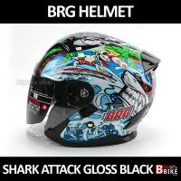 ราคา หมวกกันน็อคครึ่งใบ BRG Helmet Open Face ลาย Shark Attack (6043970599)