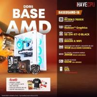 ราคา iHAVECPU คอมประกอบ BASED5AMD 16 AMD RYZEN 5 7600X 4 7GHz 6C 12T ONBOARD Radeon Graphics อัพเกรดการ์ดจอติดต่อ ADMIN ASUS PRIME B650M A WIFI KINGSTON FURY BEAST x iHAVECPU 16GB 8x2 DDR5 5200MHz BLACK SA