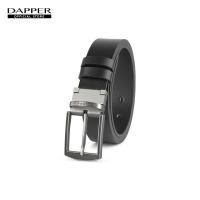 ราคา DAPPER เข็มขัดผู้ชาย หนังแท้ อัดลาย Saffiano ใส่ได้ 2 ด้าน สีดำ (19006881611)