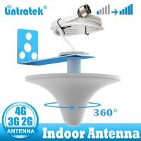 ราคา Lintratek 2G 3G 4G เสาอากาศภายในอาคาร360 ฝาครอบ Omni เสาอากาศ800 2700MHz สำหรับโทรศัพท์มือถือโทรศัพท์ Booster Pengulang Sinyal (21357831035)