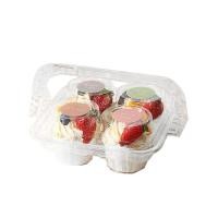 ราคา กล่องใส่คัพเค้ก แบบหูหิ้ว ใส่มัฟฟิน ปุยฝ้าย 4หลุม แพ็ค 10ชิ้น กล่อง PET food grade BX13 (21411755600)