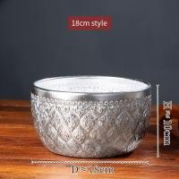 ราคา ขันเงิน ขันเงินลายไทย ขันลายไทย 15 ขนาด ขันน้ำลายไทย ใส่เครื่องดื่มคลายร้อน ใช้รดน้ำดำหัว ไหว้พระ งานพิธี 24 22 20 18 16 14 12 10 8 ซม (21314925811)