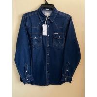 ราคา Wrangler เสื้อเชิ้ตยีนส์ผู้ชาย cotton100 ใส่สบาย ทรงregular fit ราคาป้าย 1890 บาท ของแท้ (21449453175)