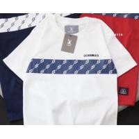 ราคา พร้อมส่ง เสื้อยืดสีพื้น ผ้าตัดต่อ คอตตอนนิ่ม งานปักโลโก้ cc oo แขนสั้น คอกลม (20930948516)