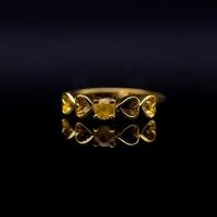 ราคา แหวนพลอยของแท้ พลอยบุษราคัมน้ำทองบางกะจะ Yellow Sapphire ตัวเรือนเงินแท้ 92 5 ชุบทองคำ ไซด์นิ้ว 56 หรือเบอร์ 8 US พลอยแท้จากประเทศไทย (21387894062)