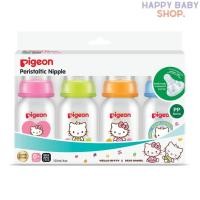 ราคา PIGEON พีเจ้น ขวดนม RPP คิตตี้ มินิไซส์ S แพ็ค 4 ขวด 1 แพ็ค (4950002505)