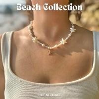 ราคา JULIE NECKLACE สร้อยจี้ปลาดาว ลูกปัดปลาดาว อะไหล่ชุบทองคำขาว 14k สร้อยลูกปัด (21404879521)