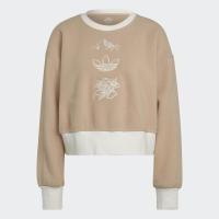 ราคา adidas ไลฟ์สไตล์ เสื้อกันหนาวผ้าโพลาร์ฟลีซพิมพ์ลาย ผู้หญิง สีเบจ HM1607 (19848468316)