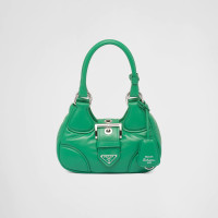 ราคา Prada Moon Re Nylon and leather bag Shoulder Bag (21228261830)