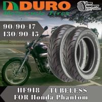ราคา DURO HF918 ขนาด 90 90 17 130 90 15 TUBELESS FOR Honda Phantom ยางปี22 (17715364634)