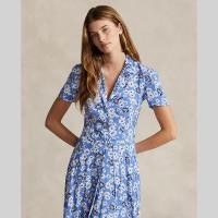 ราคา Polo Ralph Lauren ชุดกระโปรงผู้หญิง Floral Crepe Short Sleeve Dress รุ่น WMPODRSNFA20592 สีฟ้า (21398110215)