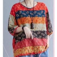 ราคา เสื้อผ้าป่านญี่ปุ่น แขนสามส่วน แขนสั้น ชายเสื้อผูกได้ น่ารัก ผ้าเนื้อดี สไตล์ญี่ปุ่น ใส่สบาย เบาๆ ไม่ร้อน ฟรีไซส์รอบอก 46 นิ้ว หลายลาย เสื้อผ้าผู้หญิง เสื้อผ้าแฟชั่น เสื้อลำลอง King of everything (213