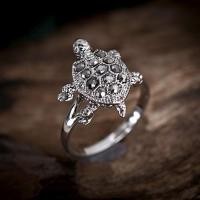 ราคา เต่าน้อยนำโชคเรียกทรัพย์มีสไตล์น่ารักแนววินเทจแหวนเพชรสีดำสำหรับปีใหม่สไตล์เย็นชาสำหรับคู่รักชายและหญิง (20475071237)