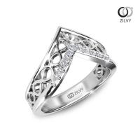 ราคา Zilvy แหวนหญิงเพชรน้ำร้อย 0 11 กะรัต GR972 (7673806899)