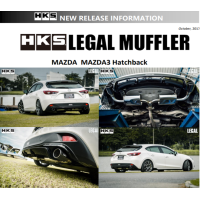 ราคา HKS ท่อไอเสีย รุ่น Legal Muffler สำหรับรถยนต์ Mazda3 SKY HB BP (9743701907)