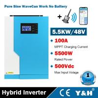ราคา Y H 3 5KW 5 5KW Hybrid Soalr Inverter MPPT 100A 500VDC PV Input 220VAC 24VDC 48VDC Pure Sine Wave Hybrid Inverter With WiFI Solar Inverter (15928008156)