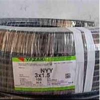 ราคา สายไฟ NYY 3 x 1 5 sq mm ยาซากิ YAZAKI 100 เมตร (14721450876)